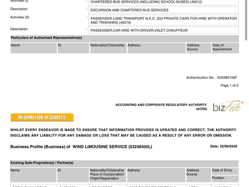 Singapore Limousine Service 順風豪華轎車服務